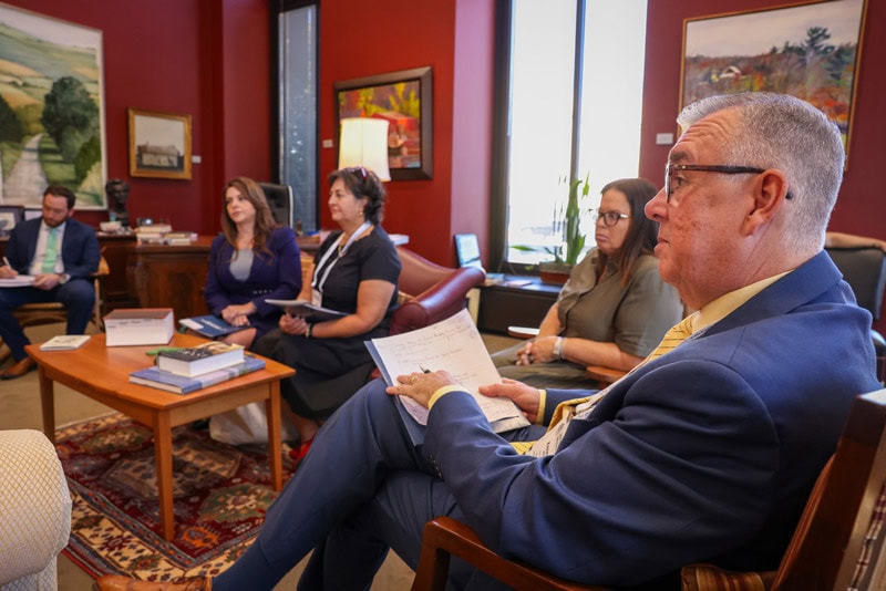 Care at Home advocates in a meeting discussing legislation.