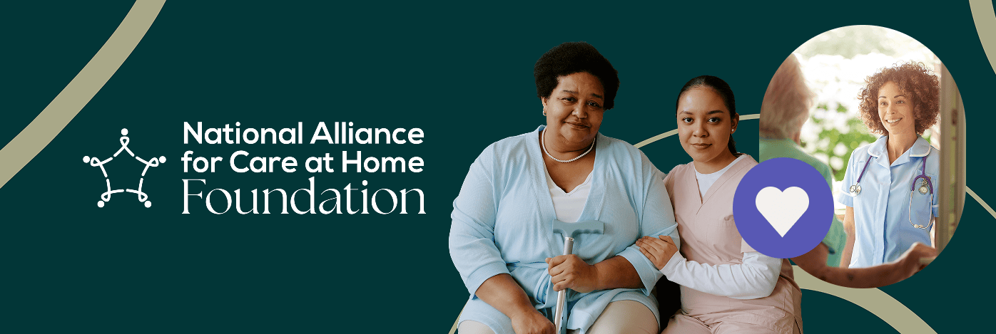 National Alliance for Care at Home Foundation logo with caregivers and patient.