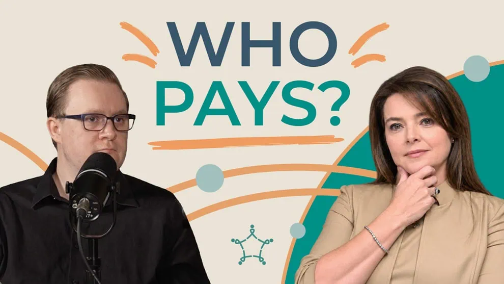 Two people discussing care costs, representing National Alliance for Care at Home.