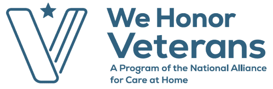Logo of the National Alliance for Care at Home supporting veterans.